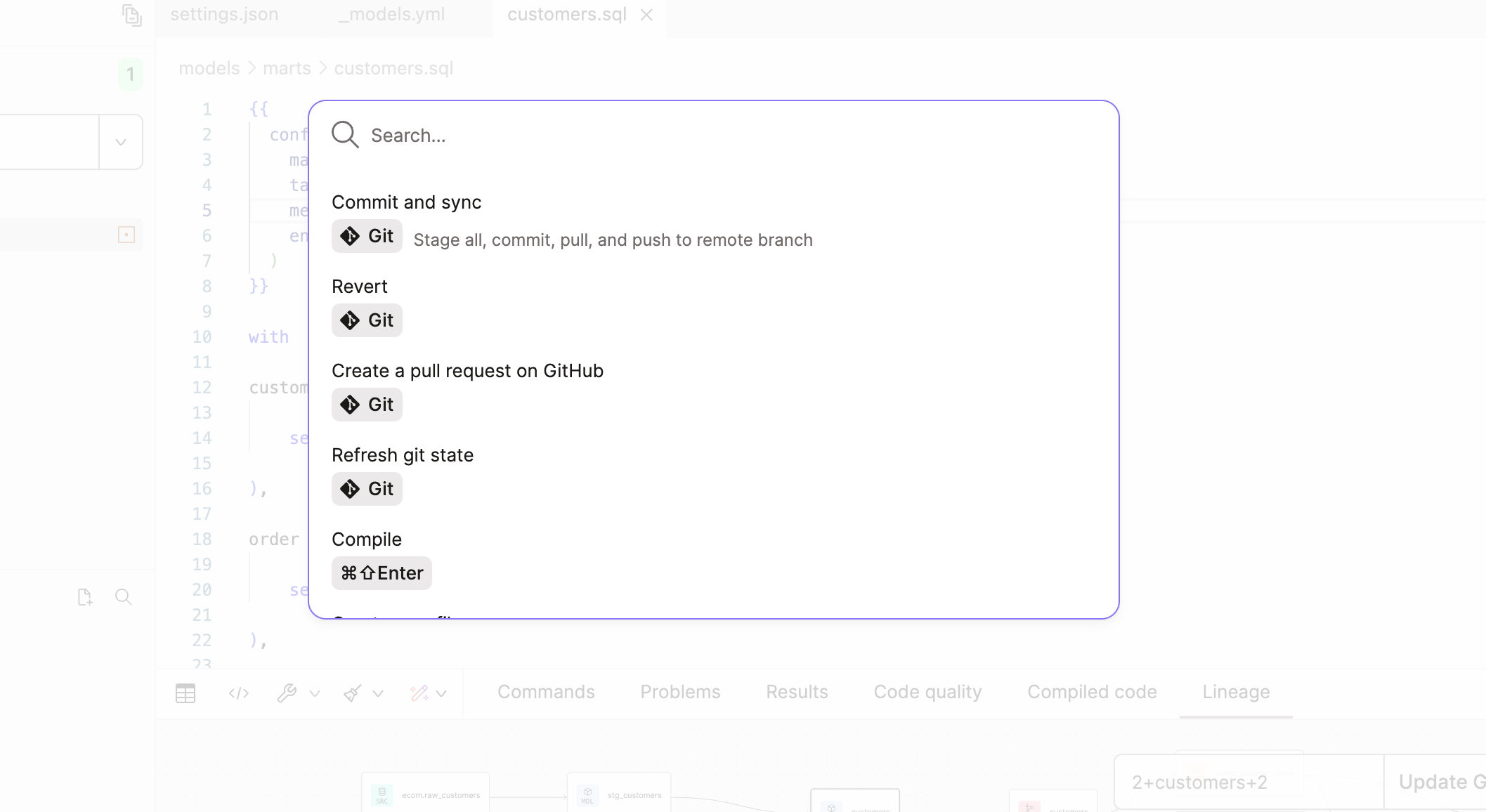 The Command History returns a log and detail of all your dbt invocations. The Command History returns a log and detail of all your dbt invocations.